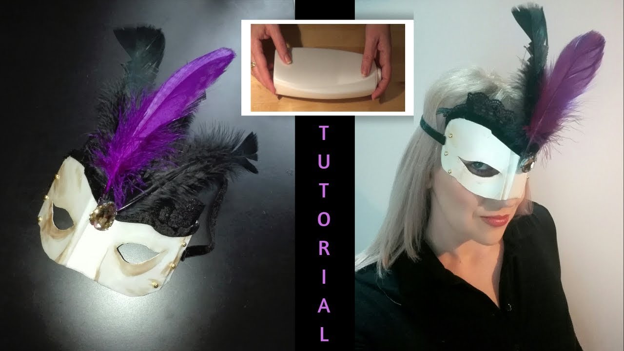 MASCHERA di CARNEVALE con un FLACONE DI PLASTICA.Tutorial