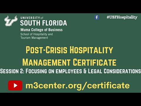 Post-Crisis Hospitality Management Certificate- Session 2
