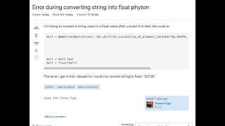 python converting a string into a float | daily dose of stack overflow data science