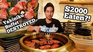 $70 All You Can Eat Wagyu Yakiniku BUFFET DESTROYED! | 90 Minutes AYCE Wagyu Buffet Challenge!