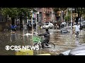 Videos show New York City flooding, residents wading through rainwater