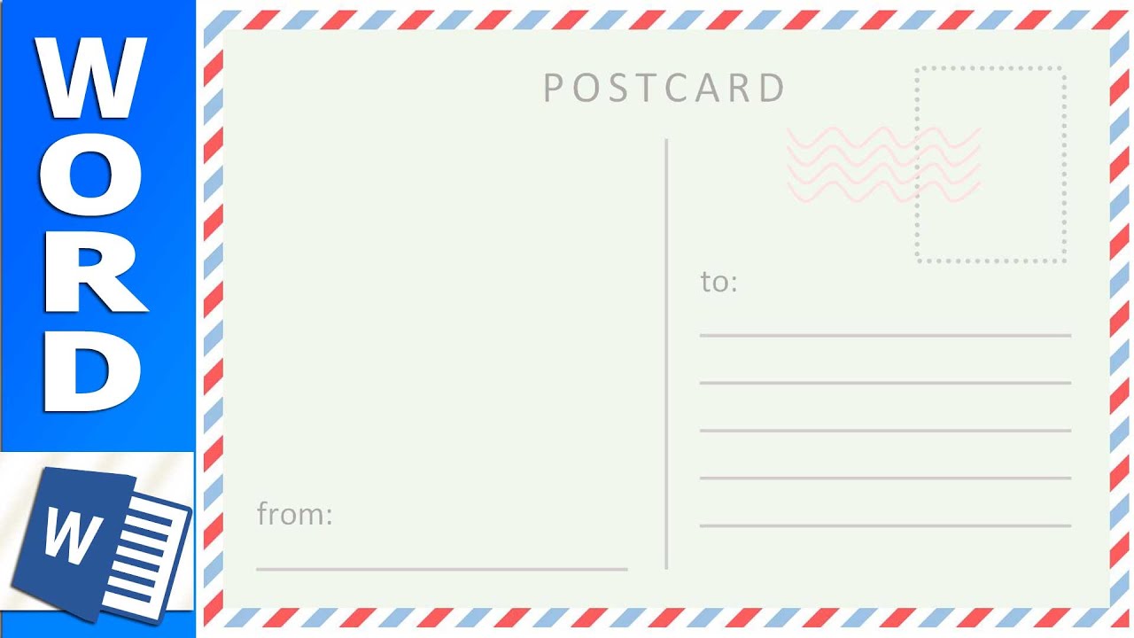 Print Your Own Postcards - Front And Back - The Digital Story with  Microsoft Word 4X6 Postcard Tem…