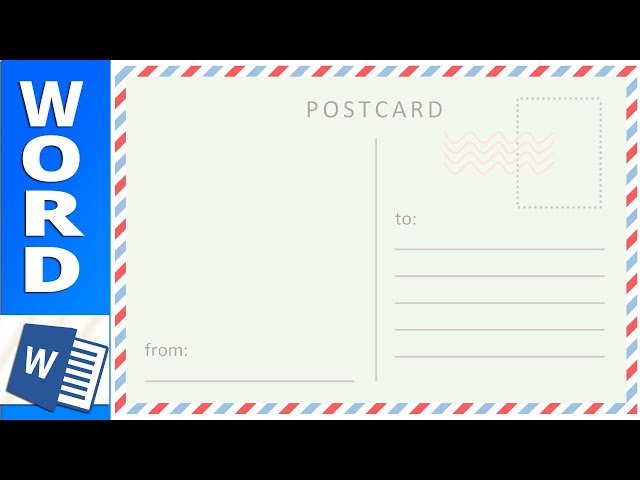 Create Postcard in Word - Design Sample - Microsoft Word Tutorial - YouTube post-card-marketing-blank-postcard-paper-blank-post-cards-printable