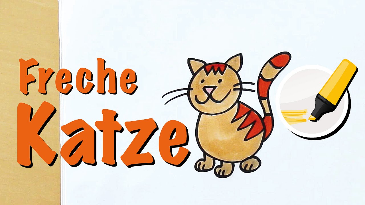 Katze Zeichnen Lernen Die Freche How To Draw A Cat Cartoon Youtube