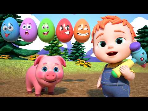 Animals in Surprise Eggs | GoBooBoo Kids Songs