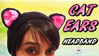 Crochet Cat Ears Headband Pattern & Tutorial