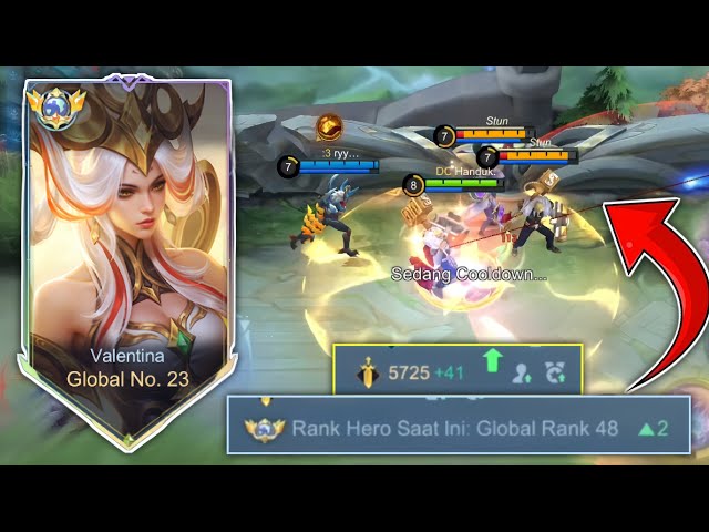 MODE PUSH MMR GLOBAL VALENTINA PERFECT ROTATION u0026 GAMEPLAY!! - MOBILE LEGENDS class=