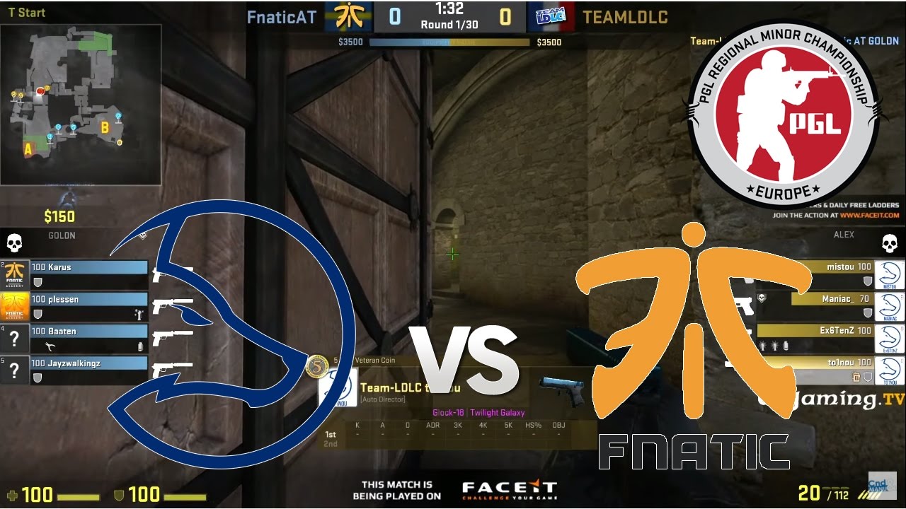 PGL Europe Minor CQ CS:GO - LDLC vs Fnatic Academy - YouTube