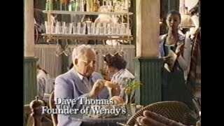 Wendys Sourdough Bacon Cheeseburger Commercial W Dave Thomas 1994