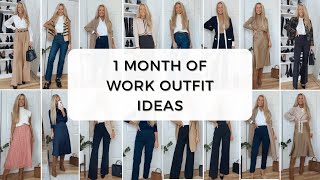 1 MONTH OF WORK OUTFIT IDEAS | Professional Work Office Wear Lookbook