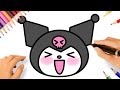 HOW TO DRAW KUROMI EASY ????