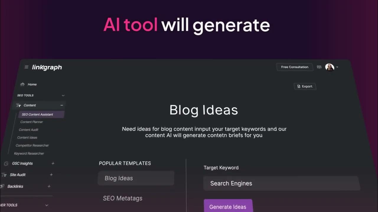SEO Platform SaaSVideo Linkgraph SEO Assistant MotionCue YouTube