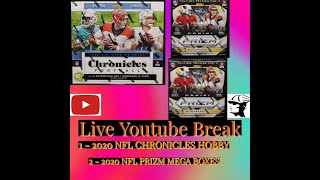 Break #146 #147 2020 NFL Prizm Chronicles Mega Hobby Boxes