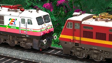 WAP4 to WAP7 LHB DD EXP LOCOMOTIVE CHANGE | BUMPY RAILROAD | Train Simulator | Railwork | NTG GAMING