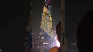 Dubai's Burj Khalifa's light show 9/19/16