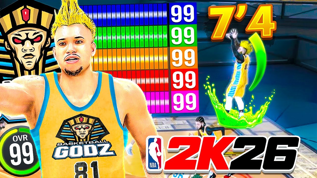 7'4 99 КАЖДЫЙ АТРИБУТ ЗАХВАТЫВАЕТ БАСКЕТБОЛЬНОЕ СОБЫТИЕ GODZ! ЛУЧШАЯ СБОРКА GODZ 2K26