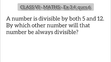 Q 6 - Ex 3.4 - Playing with Numbers - Chapter 3- Class 6th NCERT Maths | Class 6 maths ex 3.4 ques 6