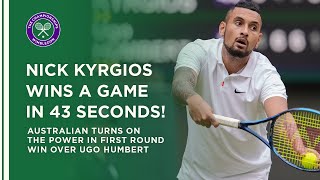 Nick Kyrgios Wins A Game In 43 Seconds | Wimbledon 2021