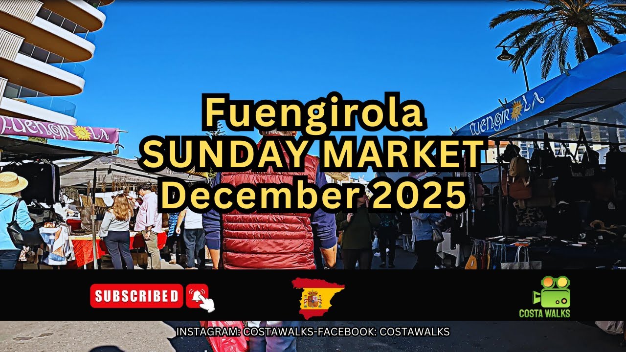 Fuengirola Sunday Market  December 2025 Malaga Costa Del Sol, Andalusia Spain