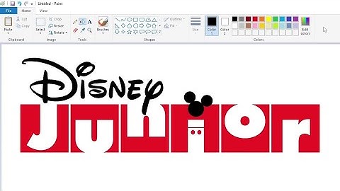 Hoe teken je een variant van het Disney Junior-logo met MS Paint | Hoe teken je op je computer