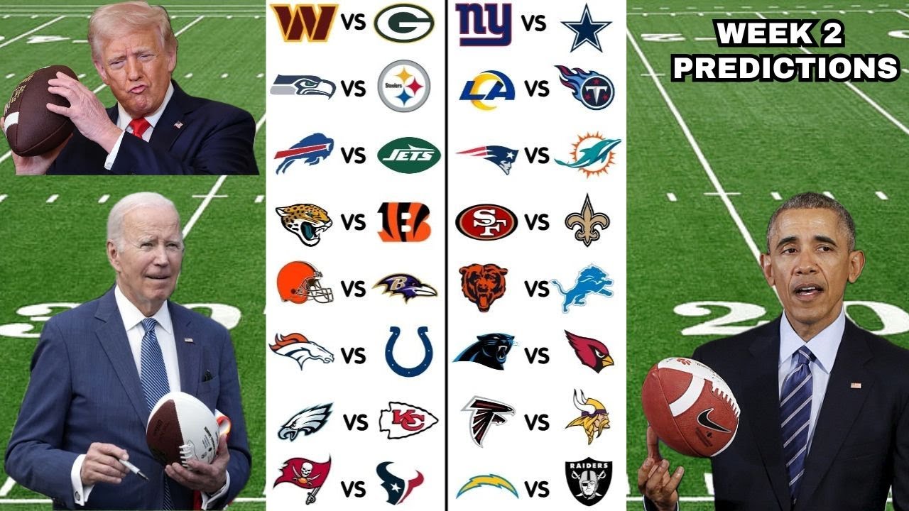 US Presidents Predict Week 2 of the NFL Season