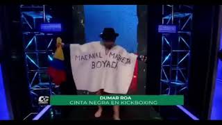 Dumar Roa entrada homenaje al campesino Boyacense en combate global