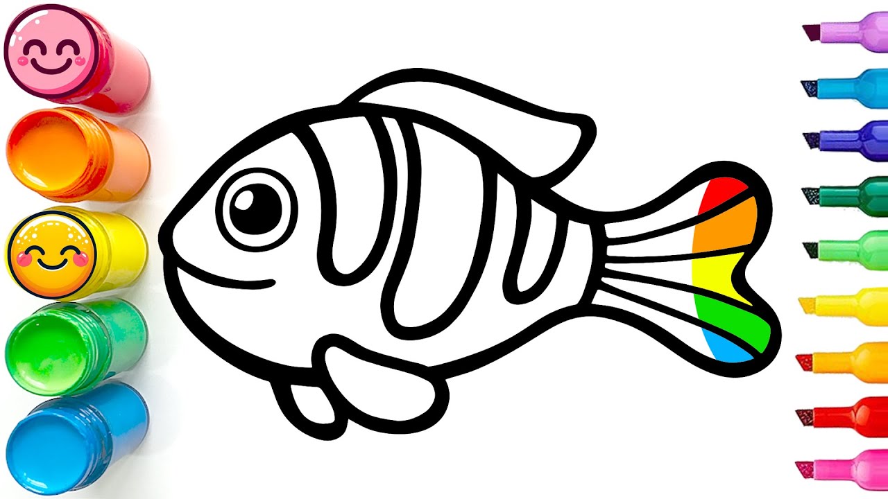 How to Draw a Cute Cartoon Fish | Easy Step by Step Tutorial - YouTube