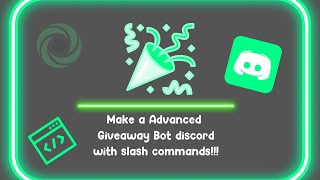 How to make advanced giveaway bot with slash commands!