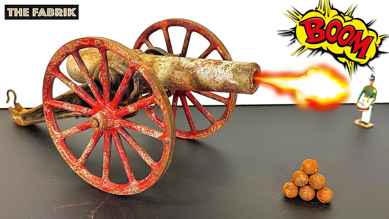 1920's Vintage Tin Toy Cannon 💥 Restoration