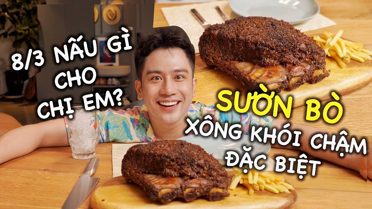 8/3 nấu ngay SƯỜN BÒ XÔNG KHÓI cho bữa tiệc lãng mạn cùng chị em 😍// Dinology
