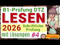 Lesen B1 | DTZ-Übung 2026 | Schriftlicher Teil mit Lösungen | #4