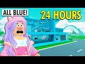 24 HOURS in an ALL BLUE Brookhaven World!