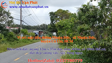 Bán lô đất mặt tiền đường nhựa Nhuận Đức, DT 443m2, 100m thổ cư, xã Nhuận Đức, Củ Chi, Hồ Chí Minh