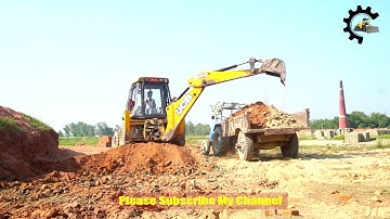 JCB  3dx backhoe loding damage bricks  into  Tractor- JCB Video -JCB Working