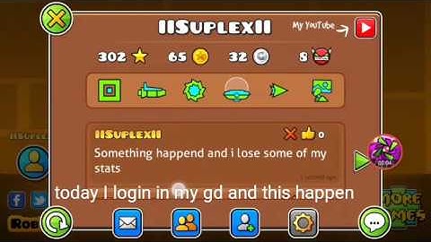 I LOSE MY STATS IN GEOMETRY DASH