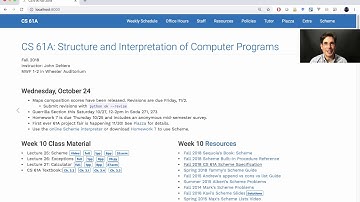61A Fall 2018 Lecture 26 Video 1