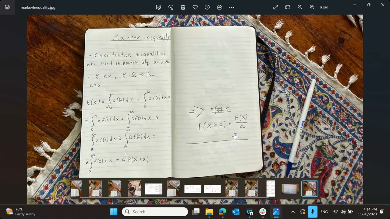 Markov's Inequality (Eitan)