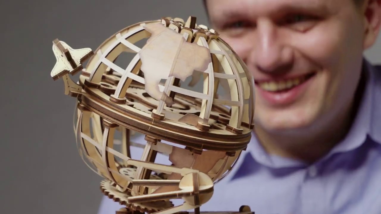 Ugears Globus Mechanical 3D puzzle Wooden Model KIT