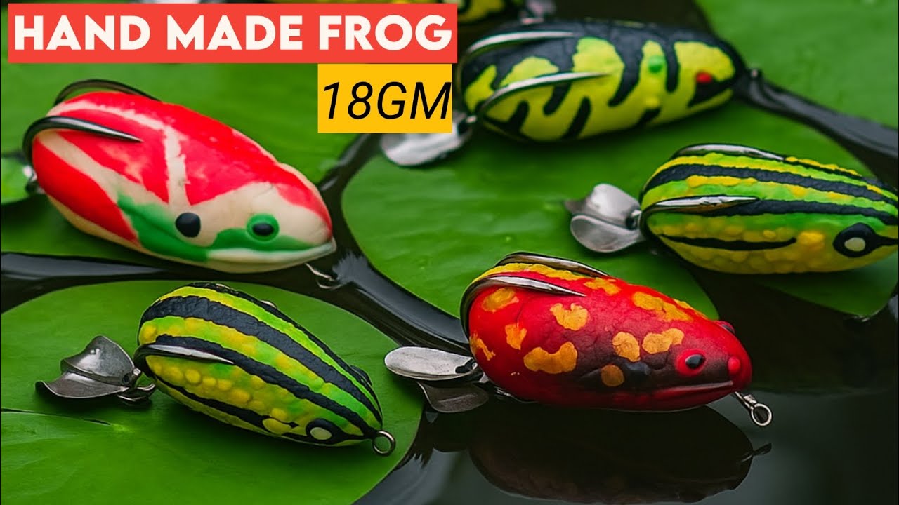 Original Handmade fishing frog lure 18gm. मरल मछली पकड़ने के सबसे घातक मेंढक आ गया है अब इंडिया में।