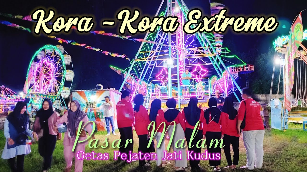 Perahu Kora Kora Siap Terbang Di Pasar Malam Desa Getas Pejaten Jati Kudus