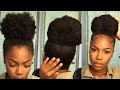 HACK:HOW TO DO A BIG BUN ON SHORT NATURAL HAIR + EDGES!