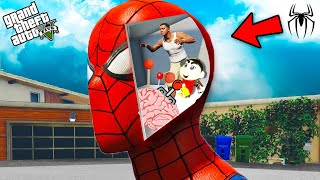 Shin Chan & Dhanu Dino Controlling Spider Man & Got all Super Powers Dhanu Anna GTA 5 in Telugu