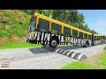 LONG BUS, SCHOOL BUS, TRUCKS Vs MASSIVE SPEED BUMPS - BeamNG.Drive