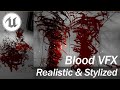 Unreal Blood VFX Realistic Stylized
