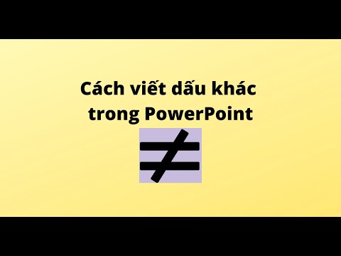 Video Cách viết dấu khác trong PowerPoint - youtube