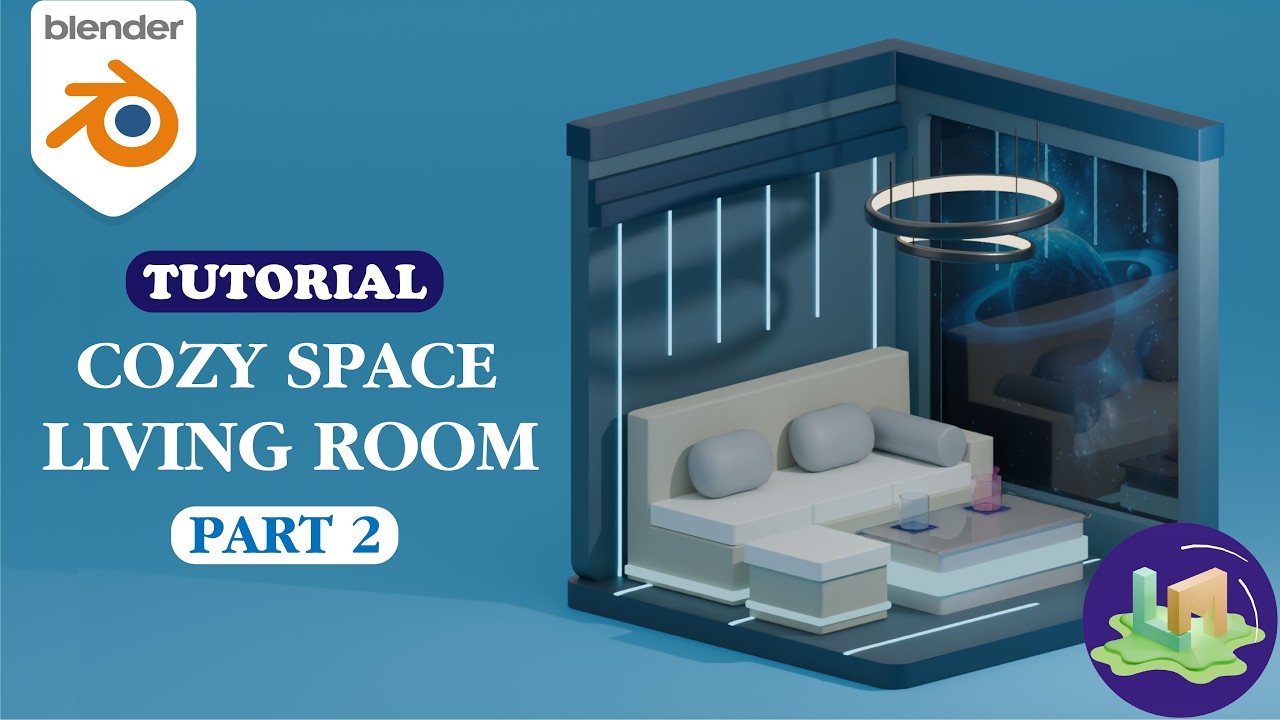 Blender Tutorial : Cozy Sapce Living Room Part 2