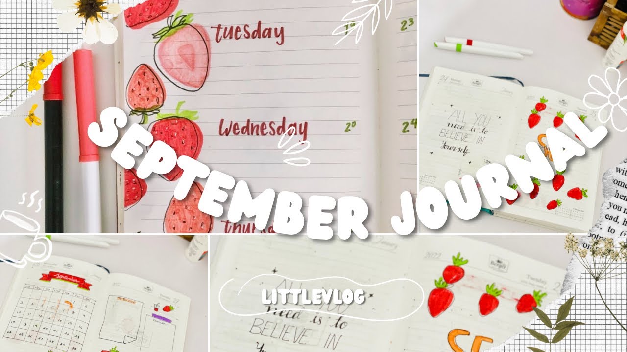 September journal |2023|strawberry theme