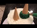 Waffle Cone Christmas tree cake decoration