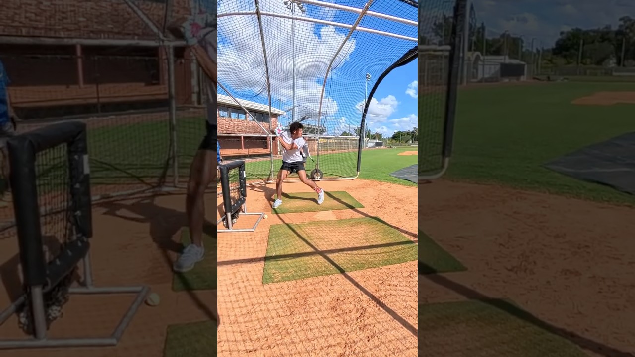 Winter workout! Justin Lebron taking BP