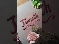 Jinneth Request done ❤️✨ please subscribe and comment name#sandwriting #sandart #Jinneth #asmr